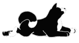 Click to pet the Akita!